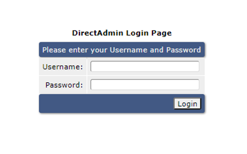 วิธีดู Error Log ของ Website : ขั้นตอนที่ 1 login ใน DirectAdmin