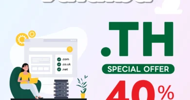 แจกฟรี!!! CODE ส่วนลด จดโดเมนใหม่ .th ลด 40%